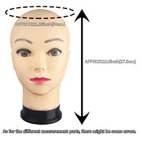 Tête de mannequin en PVC souple pour la fabrication de perruques, modèle réaliste de tête chauve pour la pratique du repiquage et la présentation de perruques Lace Front, avec pince