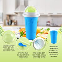 Machine à barbotine instantanée double couche Tasse magique en silicone pour voyage, Milk Shake & Ice fait maison et surgelée rapide