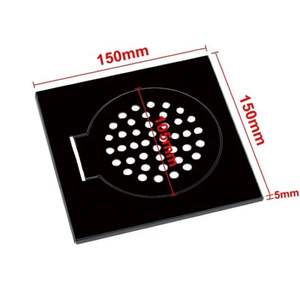 Cubierta de Drenaje de Piso Oculta Negra Premium de 6 Pulgadas, Acero Inoxidable, Drenaje Rápido, Diseño Moderno y Minimalista para Baño, Cocina y Lavandería - Product Image 6