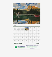 Calendriers agrafés personnalisés 2027 Parcs nationaux du Canada – Cadeau promotionnel avec logo personnalisé – Vente en gros de qualité supérieure