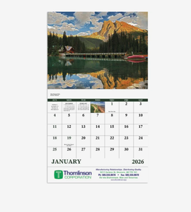 Calendarios Personalizados 2027 <span class=keywords><strong>de</strong></span> los Parques Nacionales Canadienses, Encuadernados con Grapa, Regalo Promocional con Logotipo Personalizado, Venta al Por Mayor Premium - Product Image 1