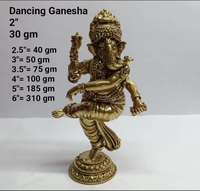 Statue de Ganesh en laiton coulé artisanal, artisanat indien religieux traditionnel et moderne, décoration spirituelle, forme irrégulière, pour la maison