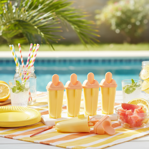 Moldes de plástico amarillo y pomelo para paletas de hielo, juego de cajas de 5 uds, vajilla y decoraciones para fiesta de verano, línea 128 - Product Image 3