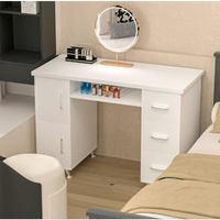 Table de Manucure Double en Bois de Luxe Moderne avec Aspirateur de Poussière, Chaise Incluse – Idéale pour Salons de Beauté et Centres Commerciaux – Durable