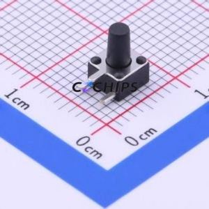 TC-1109DE-C-H Tactile Switch Through hole Component (THT) Switch Single Pole Single Throw Round Button 2.6N Right Angle Insert - Product Image 1