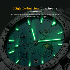 PROMOTION EXCEPTIONNELLE Montre Homme de Luxe Bleue Professionnelle Étanche Lumineuse en Acier Inoxydable à Quartz Analogique - Product Image 4