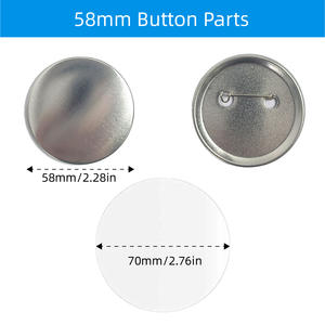 58mm 2.25in yuvarlak düğme rozet parçaları Pin geri 58mm düğme Maker makinesi için malzemeleri - Product Image 4