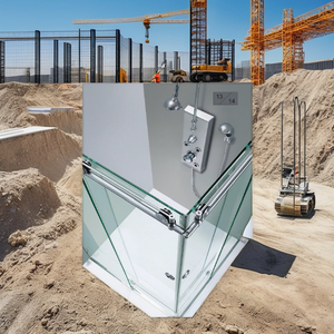 Porta Doccia in Vetro Temperato di Design Moderno Personalizzata per Uso Interno in <span class=keywords><strong>Bagno</strong></span> o Cabina Doccia - Product Image 2