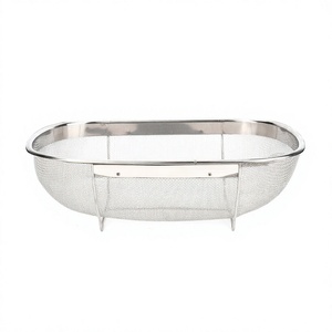 Panier à nouilles panier à légumes passoire à fruits utilisée pour l'évier de cuisine passoire mate passoire à pieds profonds - Product Image 1