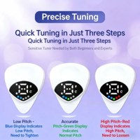 Wholesale 2-in-1 LCD Tuner Battery Guitar Pick Tuner Clip-on/Clip Electric Stringed Instrument Part for Bass Cello Guitar