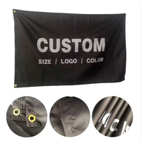 Drapeau personnalisé en polyester 3x5 pieds avec des couleurs vives, bannière imprimée sur mesure pour les événements en plein air et la promotion d'entreprise