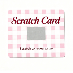 Tarjeta Rasca y Gana <span class=keywords><strong>de</strong></span> Cartón con Diseño a Cuadros Personalizado, Impresión a Todo Color, Boleto <span class=keywords><strong>de</strong></span> Sorteo <span class=keywords><strong>para</strong></span> Promoción <span class=keywords><strong>de</strong></span> Clientes en Tiendas Minoristas - Product Image 2