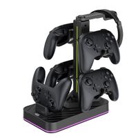 Support de charge pour Nintendo Switch 2 Pro Controller avec support pour casque, chargeur double appareil, organisateur de rangement