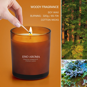 Cire de soja personnalisée écologique, vente en gros, décoration de maison, luxe, soie, impression, pot en verre, <span class=keywords><strong>bougie</strong></span> parfumée - Product Image 2