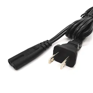 Figura 8 End IEC C7 UL approvazione America 2 poli Pin cavo di prolunga di alimentazione 18AWG SPT-2 2*0.824mm tipo di polarità