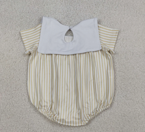 ชุดเสื้อผ้าเด็กทารกปักลายแกะลายทางพร้อมกางเกงขาสั้น - Product Image 6