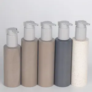 120ml 150ml Cylinder PCR PET plastic cosmetic personal care bottle with high quality pump dispenser for hand moisturizer