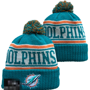 New Style <strong>Miami</strong> <strong>Dolphins</strong> Custom Knit Beanies Football Team Embroidered Winter Beanies Sport Knitted Beanie <strong>Hats</strong> for 32 Teams - Product Image 1