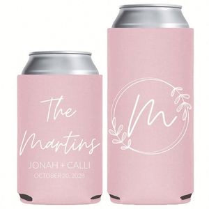 Custom Wedding Can Coolers, <b>Initials</b> Can Holder, Wedding Favors, Personalized Wedding Party Gift, Party Keepsake - Product Image 1