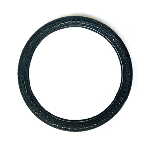 Funda de Cuero para <span class=keywords><strong>Volante</strong></span> de Coche con Patrón de Cocodrilo Negro, Agarre Cómodo, Duradera, Fácil de Instalar, Universal - Product Image 1