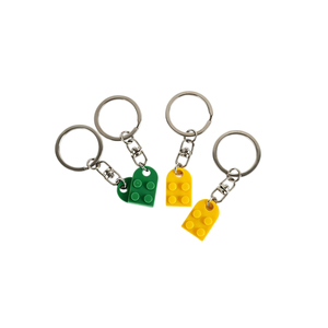 Matching Heart Keychain Set <strong>Brick</strong> Building <strong>Blocks</strong> Acrylic for Couples 2Pcs Love Charms Boyfriend Girlfriend Friendship - Product Image 2