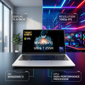 RUNCK OEM ODM DDR5 entièrement personnalisable, nouveau Ultrabook AI 15,6 pouces, Intel Core Ultra 5/Ultra 7, 32 Go de RAM, ordinateur portable professionnel, Windows 10/11 - Product Image 1