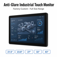 Écran tactile capacitif PCAP sur mesure pour usine, 21,5, 23,8, 27, 32, 43 pouces, anti-reflet, affichage pour kiosque industriel