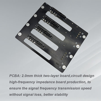 Carte de raccordement pour disques durs à 4 baies avec double alimentation, support SATA pour serveur DIY simple, adaptateur SATA pour disque dur