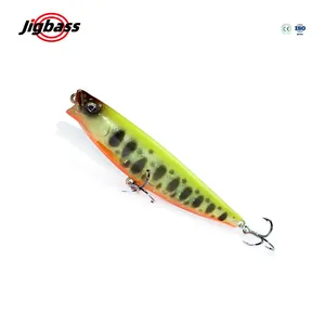 Jigbass Pen100 65Mm 100Mm Nieuw Ontwerp Slangenuitloper Folie Shiner Noise Ball Bionische Pesca Drijvend Vissen Potlood Lokken