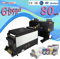 Kit d'imprimante DTF ZUNSUNJET A1 2405 avec alimentation automatique en poudre, 5 têtes d'impression, 5 Cps, têtes I3200