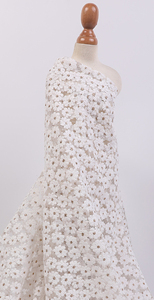Primavera/Verano suave blanco bordado de <span class=keywords><strong>tela</strong></span> de malla de encaje boda Vestido bordado <span class=keywords><strong>tela</strong></span> de la prenda - Product Image 2