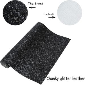 Rouleau de <span class=keywords><strong>tissu</strong></span> à paillettes épaisses noires pour revêtement mural papier peint décoration de fête et de mariage <span class=keywords><strong>cricut</strong></span> bricolage fabrication artisanale - Product Image 6