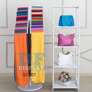 SC001カスタム小売店女性ヒジャーブスカーフストアメタルシルクスカーフホルダーディスプレイハンガーラック - Product Image 3