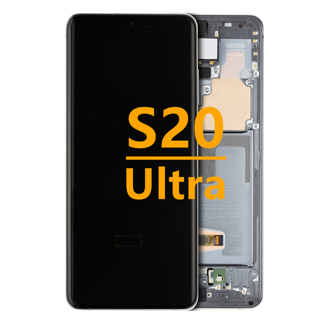 Original Mobile Phone LCD Screen Display With Frame for Samsung Galaxy S20 Ultra Complete Complete