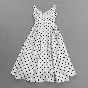 Abiti Estivi da Donna Casual per Feste e Matrimoni, Bianchi e Neri <span class=keywords><strong>a</strong></span> <span class=keywords><strong>Pois</strong></span>, Senza Maniche, Scollo <span class=keywords><strong>a</strong></span> V, Svasati, Lunghi fino al Pavimento, Stile <span class=keywords><strong>A</strong></span>-Line - Product Image 5