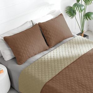 Ensemble de couette réversible <span class=keywords><strong>Couvre</strong></span>-<span class=keywords><strong>lit</strong></span> en microfibre super doux léger Ensemble de couette ultrasonique 3 pièces - Product Image 2