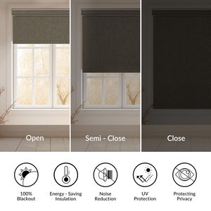 ستائر دوارة معتمة من ZHENPIN، قماش كتاني، ظلال للنوافذ، عزل حراري، حماية من الأشعة فوق البنفسجية، ظلال منسوجة مدمجة للاستخدام اليومي - Product Image 2