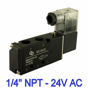 PLC 1/4" 4 ทาง 2 ตำแหน่ง ตัวควบคุมทิศทาง เหมาะสำหรับโซลินอยด์ลม 24v AC สำหรับใช้ในอุตสาหกรรม - Product Image 1