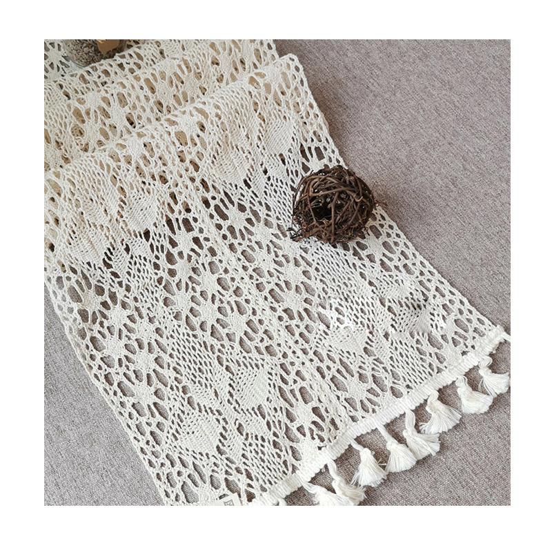 Хит продаж, пасхальный винтажный ручной работы, большой ромб, цветок, кружево, полый настольный бегун