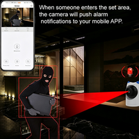 Caméra de surveillance intérieure sans fil 3MP 2K HD PTZ avec positionnement prédéfini, stockage cloud et sur carte, visualisation à distance