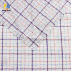 Nuovo stile poliestere-cotone a righe Plaid tessuto per <span class=keywords><strong>camicia</strong></span> traspirante e comodo tessuto <span class=keywords><strong>Seersucker</strong></span> tinto in filo per pantaloni - Product Image 4