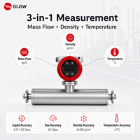 Débitmètre de masse micro Coriolis haute précision 0,2 % DN3-DN15 RS485 Modbus HART, mesure de densité et de température des liquides FCC300