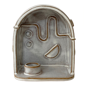 Offre Spéciale de table mini niche <span class=keywords><strong>miniature</strong></span> fait à la main en céramique palo santo autel porte-encens porcelaine bois naturel brûleur d'encens - Product Image 2