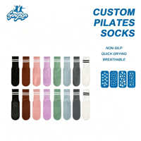Chaussettes de sport personnalisées en gros pour adultes, tricotées, respirantes, antidérapantes, sans couture, pour le yoga - Spandex/Coton