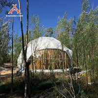 Tente dôme géodésique de luxe Kawagebo Kamp (KK) 6m/7m/8m en PVC pour fêtes, salons professionnels, camping, glamping, hôtel, avec salle de bain