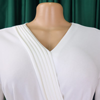 Nouveau modèle Robes longues pour femmes col en V ligne A taille haute manches longues Robe plissée Robes élégantes pour femmes Robes de soirée