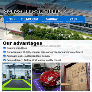 Dalles de Sol de Garage Interverrouillables en PP Antidérapantes 400*400*18mm/Tapis de Sol Interverrouillables en Plastique Amovibles pour Lavage de Voitures - Product Image 3
