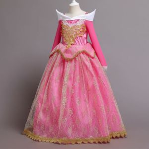 Costume de <span class=keywords><strong>belle</strong></span> <span class=keywords><strong>au</strong></span> <span class=keywords><strong>bois</strong></span> <span class=keywords><strong>dormant</strong></span> pour filles Aurora Princess Dress Up Clothes Cosplay Birthday Halloween Outfit - Product Image 4