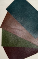 Cuir véritable naturel imprimé bicolore texturé litchi brillant de 1,2 mm pour la décoration de meubles, la tapisserie, les canapés et les coussins