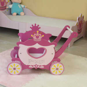 Phù hợp với <span class=keywords><strong>EN71</strong></span> dễ thương tinh tế Búp bê đồ nội thất 18 inch búp bê pram Xe đẩy nhỏ bằng gỗ pram đồ chơi cho cô gái giáng sinh kỳ nghỉ Quà Tặng - Product Image 3